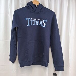 Tennessee Titans YOUTH NEW NFL Team Apparel Hooded Sweatshirt Navy Blue L 14-16